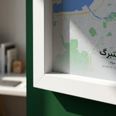 تابلو طرح نقشه شهر گوتنبرگ مدل G18413 فریم سفید