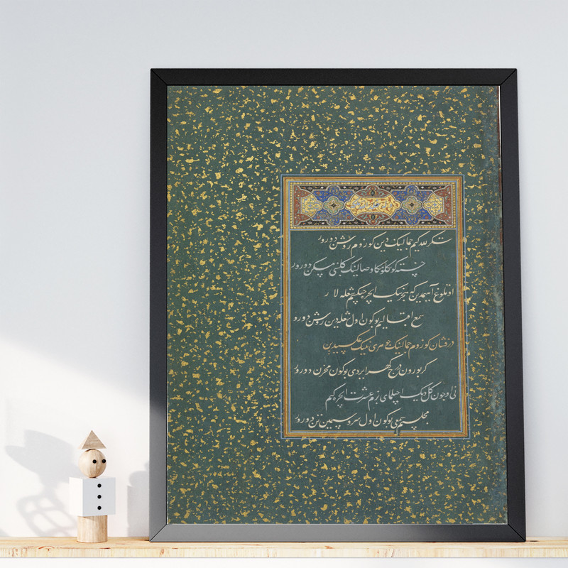 تابلو طرح نقاشی مدل G00584 فریم مشکی