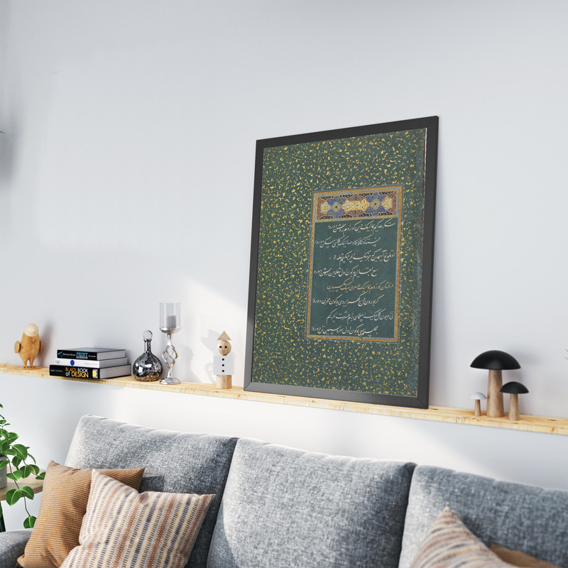 تابلو طرح نقاشی مدل G00584 فریم مشکی