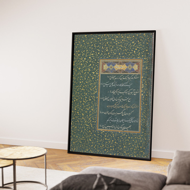 تابلو طرح نقاشی مدل G00584 فریم مشکی