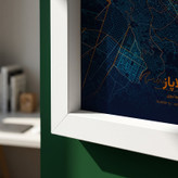 تابلو طرح نقشه شهر لاپاز مدل G17208 فریم سفید