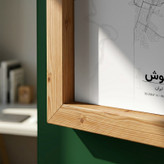 تابلو طرح نقشه شهر شوش مدل G20039 فریم کرم روشن