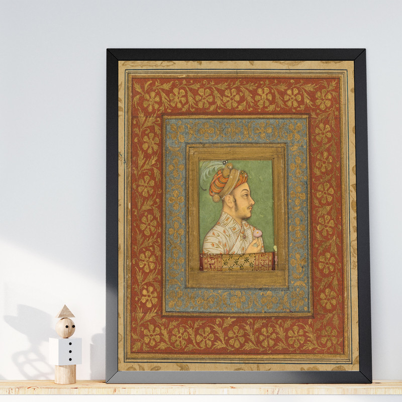 تابلو طرح نگاره شاهزاده مدل G01094 فریم مشکی