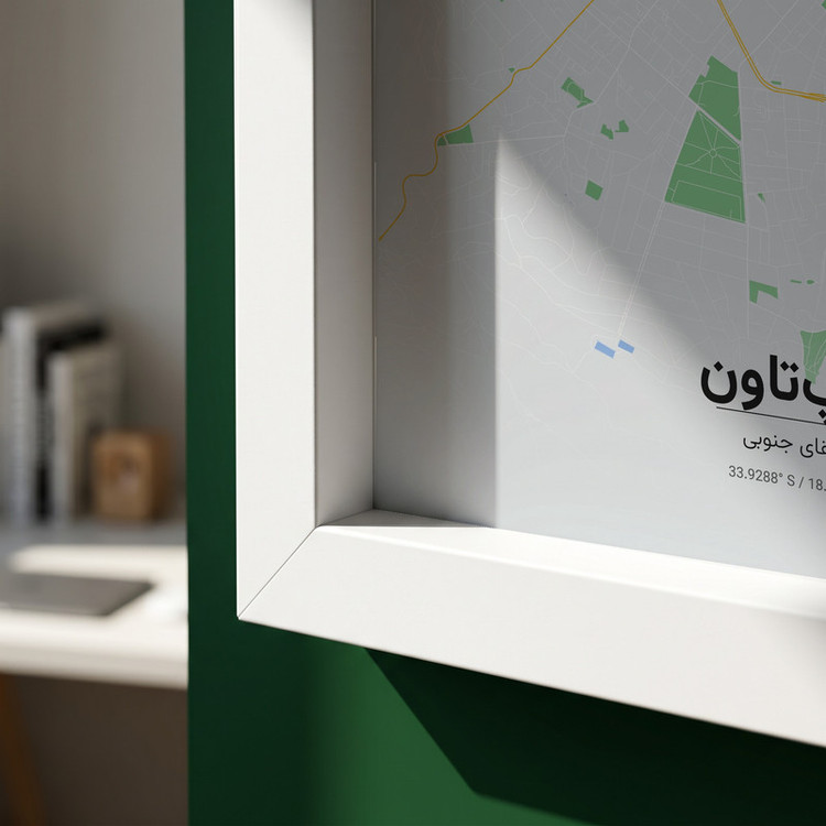 تابلو طرح نقشه شهر کیپتاون مدل G18330 فریم سفید