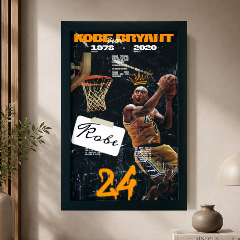 تابلو طرح Kobe Bryant مدل 1399 فریم مشکی
