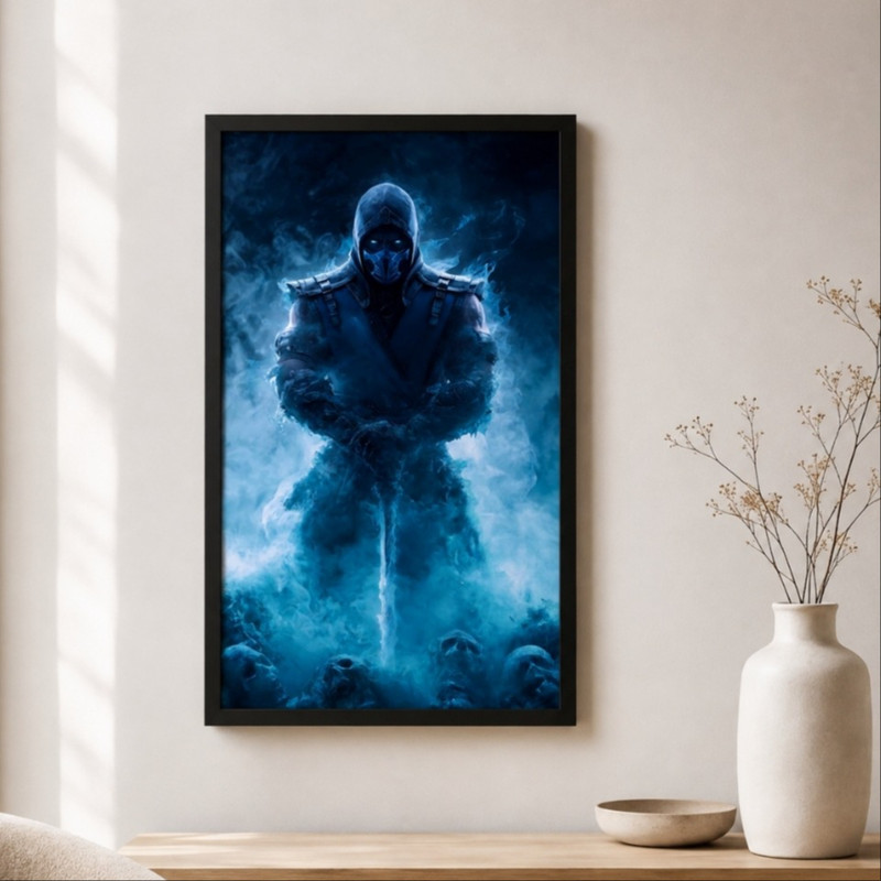 تابلو طرح بازی Mortal Kombat II مدل 1377 فریم مشکی