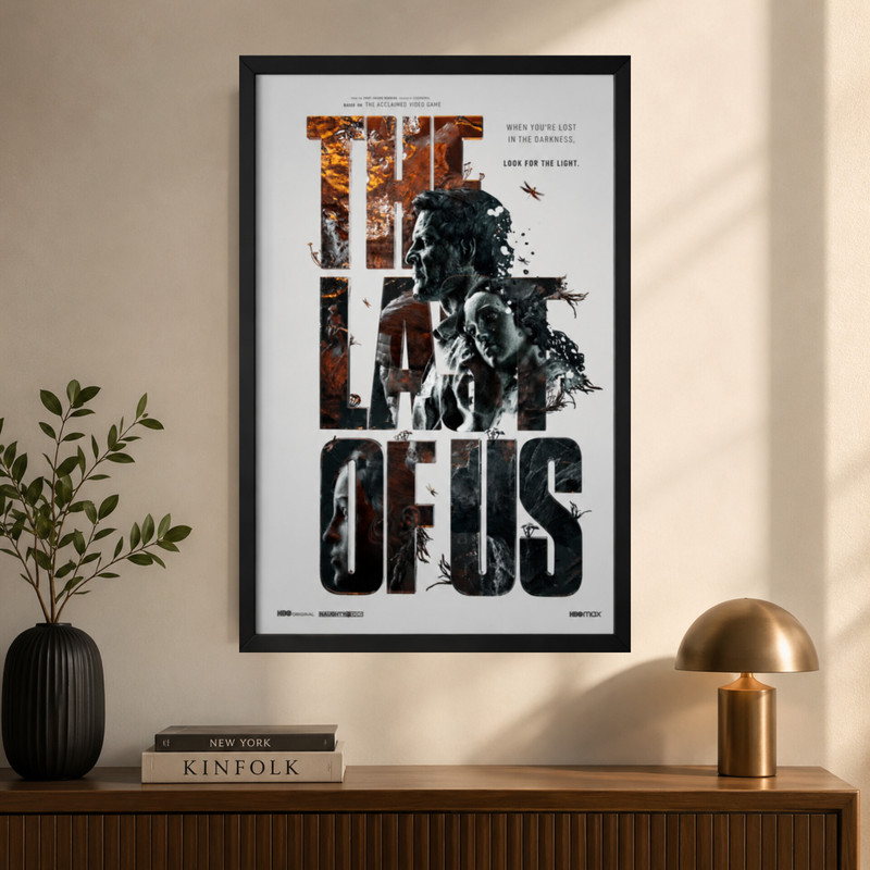 تابلو طرح بازی Last Of Us مدل 1369 فریم مشکی