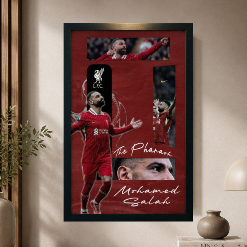 تابلو طرح محمد صلاح Salah مدل 1398 فریم مشکی